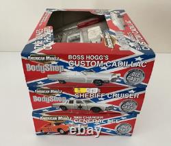 RARE Dukes Of Hazzard American Muscle Body Shop General Lee, Boss Hogg, Roscoe