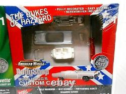 RARE Dukes of Hazzard Boss Hogg Custom Body Shop Cadillac Caddy Ertl Flag Box