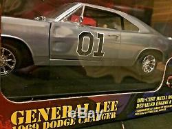 RARE Joy Ride118 1969 DODGE CHARGER DUKES OF HAZZARD GENERAL LEE NEW SILVER