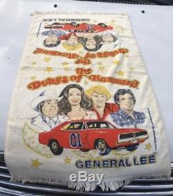 RARE Vintage 1st Edition Franco General Lee Dukes Of Hazzard Beach Towel 1980s