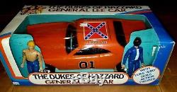 Rare 1981 Vintage Mego Dukes of Hazzard General Lee Car with Action Figures NIB