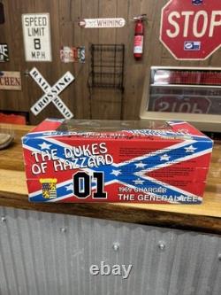 Rare Authentic 1/18 George Barris The General Lee Gold American Muscle Diecast