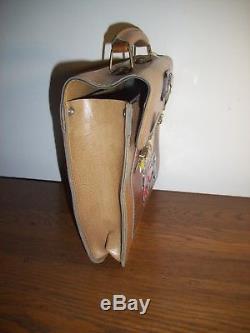Rare Find Dukes Of Hazzard Tan Leather 1980's General Lee & Cast School Bag