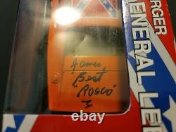 SIGNED BY ROSCOE/JAMES BEST 1969 CHARGER GENERAL LEE 125 DIECAST NEW IN BOx