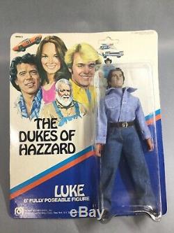 Set Of 3 New Dukes of Hazard 8 1980 Poseable Figure Mego Luke Bo Boss Hog