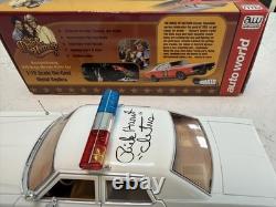 Signed 1/18 1975 Dodge Monaco Police Car Dukes Of Hazzard Cletus aka Rick Hurst