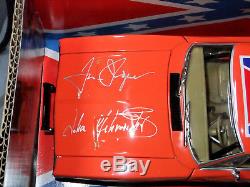 Signed American Muscle 118 Scale 1969 Charger The General Lee Dukes of Hazzard