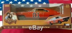 Signed Autoworld Amm964 118 1969 Dodge Charger Dukes Of Hazzard General Lee