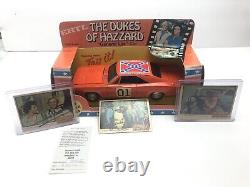 Signed, ERTL The Dukes Of Hazzard General Lee Car 125 1981, + 3 Signed Cards