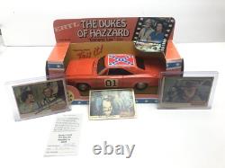 Signed, ERTL The Dukes Of Hazzard General Lee Car 125 1981, + 3 Signed Cards
