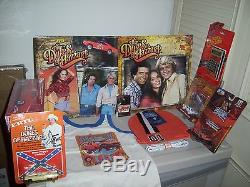 THE DUKES OF HAZZARD 11-PIECE TOY AND AUTOGRAPH COLLECTION