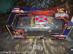The Dukes Of Hazzard 1/18 GENERAL LEE Chase Silver Chrome Raw Metal MIB (DVD)