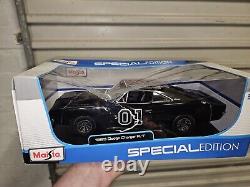 The Dukes Of Hazzard Maisto Black 69 Dodge Charger General Lee 118 Diecast Car