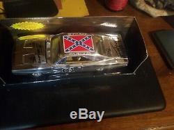 The Dukes of Hazzard 1998 ERTL Limited Ed. Chrome General Lee AUTOGRAPHED x-2