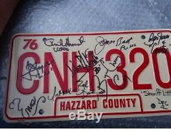 The Dukes of Hazzard Cast Signed Autographed General Lee NEW PROP License Plate