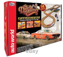 The Dukes of Hazzard Curvehuggers / Slot Car Race Set By Autoworld