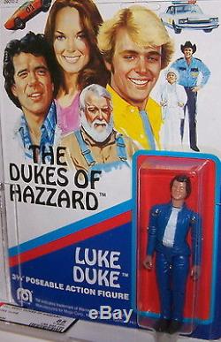 The Dukes of Hazzard Luke Duke 3 Poseable Figure 1981 Mego AFA Graded 85 Y- NM+
