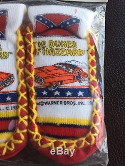 The Dukes of Hazzard Toastee Sox 1981 Socks NOS Bo Luke Daisy General Lee Wow