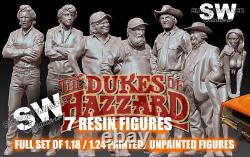 Tv Dukes Of Hazzard Full Set Of Resin Figure Model 1/18 1/24 1.24 1.18