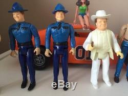 VINTAGE 1980 Mego DUKES OF HAZZARD General Lee Complete Figure Set Of 8 Look! WOW