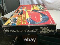 VTG 1982 Ideal Dukes of Hazzard Slam Shifters Raceway Complete Track Box No Cars