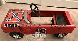 Vintage 1960's AMF The Dukes Of Hazzard General Lee Rebel Pedal Car