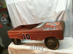 Vintage 1979 AMF Metal Pedal Car Dukes Of Hazzard Rebel Charger NO 10