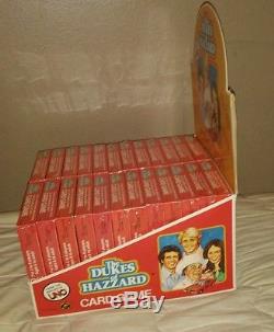 Vintage 1980's Dukes of Hazzard Uno Playing Card game 24 SEALED PACKAGES! + BOX