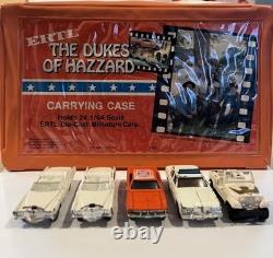 Vintage 1981 Dukes Of Hazzard 24 Car Carrying Case WithTrays & 5 Cars
