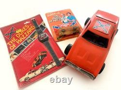 Vintage 1981 Dukes of Hazzard Ertl Watch Toy Lot General Lee Rare