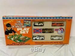 Vintage 1981 Dukes of Hazzard Play Set withOriginal Box and 5 Car Set ERTL