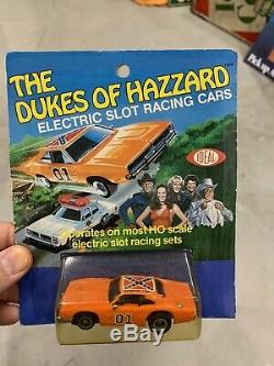 Vintage 1981 Ideal Dukes of Hazzard General Lee Slot Car MOC MIP NOS On CARD