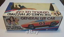 Vintage 1981 Mego Dukes of Hazzard General Lee 3 3/4 + Bo & Luke Action Figures