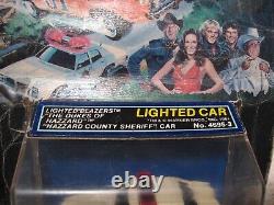 Vintage 80's 1981 IDEAL TCR Dukes of Hazzard Rosco Sheriff Lighted Slotless Car