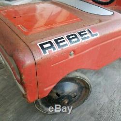 Vintage AMF The Dukes Of Hazzard General Lee Rebel Pedal Car