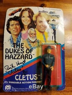 Vintage Dukes of Hazzard Mego Figures 3 3/4 Autographed Bo Cooter Luke Cletus +