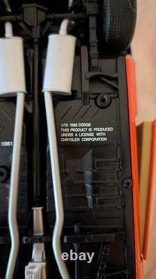 Vintage Ertl General Lee 1969 Dodge Charger Diecast Car 1981 Warner Bros 118