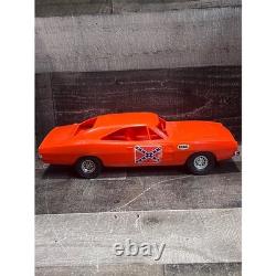 Vintage Processed Plastic Co 1969 Dodge Charger General Lee Rebel Orange Toy Car