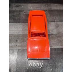 Vintage Processed Plastic Co 1969 Dodge Charger General Lee Rebel Orange Toy Car