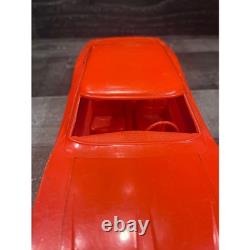 Vintage Processed Plastic Co 1969 Dodge Charger General Lee Rebel Orange Toy Car