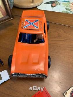 Vintage The Duke Of Hazzard Lot, 7 Figures, General Lee, Daisy Jeep, & Lots More