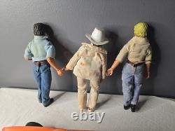 Vintage The Dukes of Hazzard 1980 Mego USA GENERAL LEE + 3 Figures