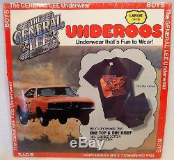 Vintage Underoos Boys General Lee Dukes of Hazzard 10 12 Large RARE New