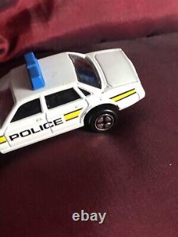 Vintage White Police Unique Limited rare 80's Quality Collectible Diecast Car