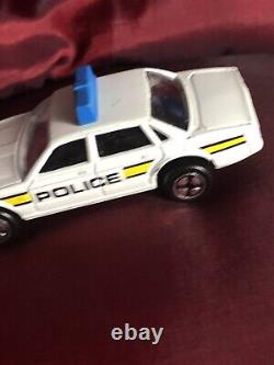 Vintage White Police Unique Limited rare 80's Quality Collectible Diecast Car