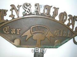 Vintage heavy brass Sensations Car Club Plaque San Fernando Valley CA 3.2 pounds