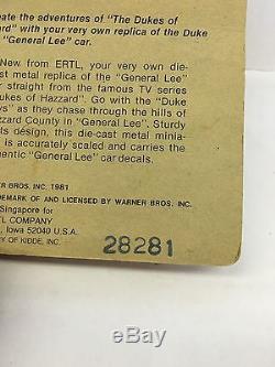 Vtg Ertl Diecast Car Dukes Of Hazzard General Lee Ertl 1/64 164 Mint On Card
